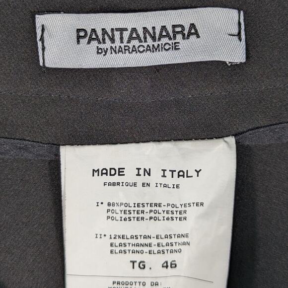Pantanara by Naracamicie Pants 46 Womens Black Sequin Trim Dress Slacks Italy - Picture 3 of 3